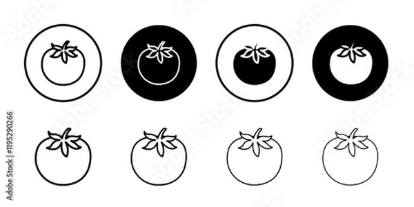 Obraz tomato icon Simple outline illustration set