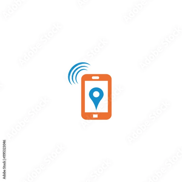 Obraz Mobile location vector logo 
