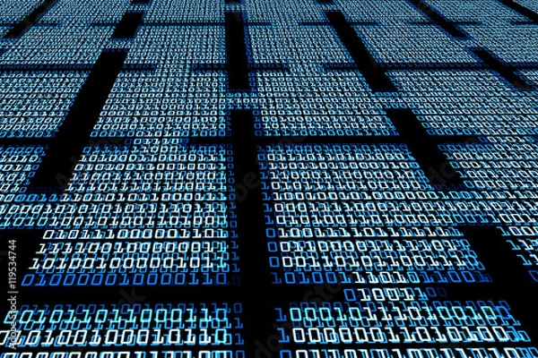 Fototapeta Blockchain digital background