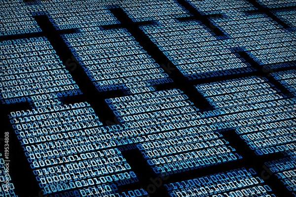 Fototapeta Blockchain digital background