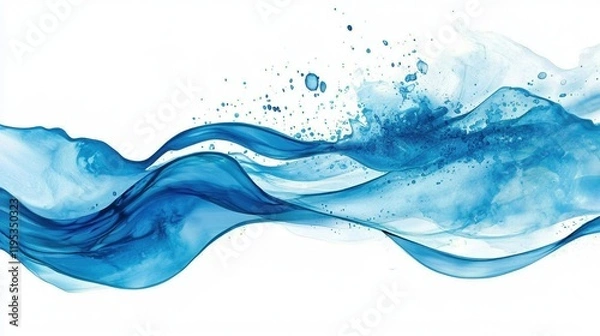 Obraz Playful ocean wave graphic perfect for summer events.