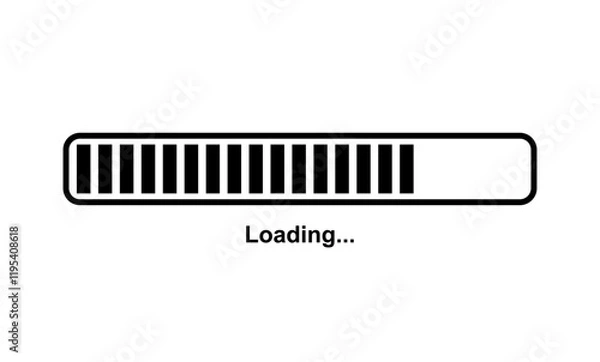 Fototapeta loading symbol. loading bar progress waiting process. installing waiting or queue icon