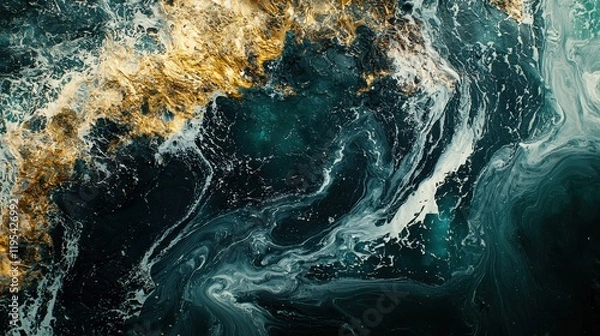 Fototapeta Environmental policy advocacy in ocean conservation abstract art high-resolution imagery natural dynamics aerial perspective