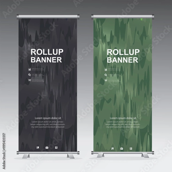 Fototapeta Professional Roll-Up Banner Design vector Templates