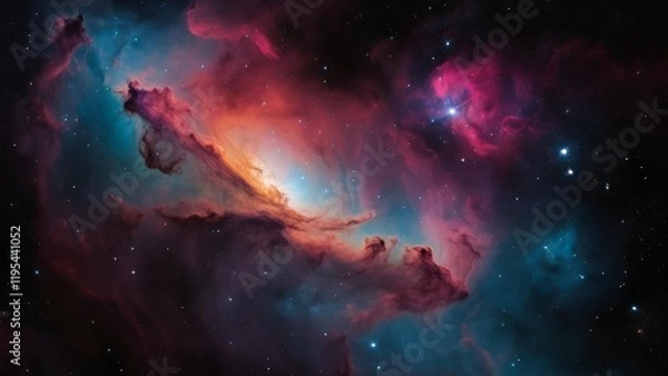 Fototapeta Colorful space galaxy cloud nebula. Stary night cosmos. Universe science astronomy. Supernova background wallpaper