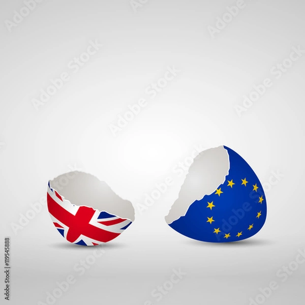 Obraz Brexit Cracked eggs