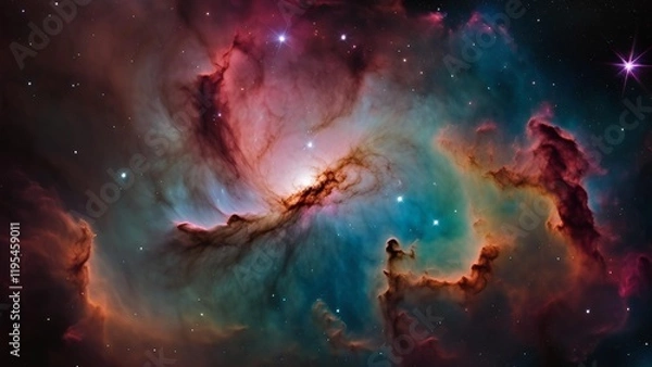 Fototapeta  Colorful space galaxy cloud nebula. Stary night cosmos. Universe science astronomy. Supernova background wallpaper