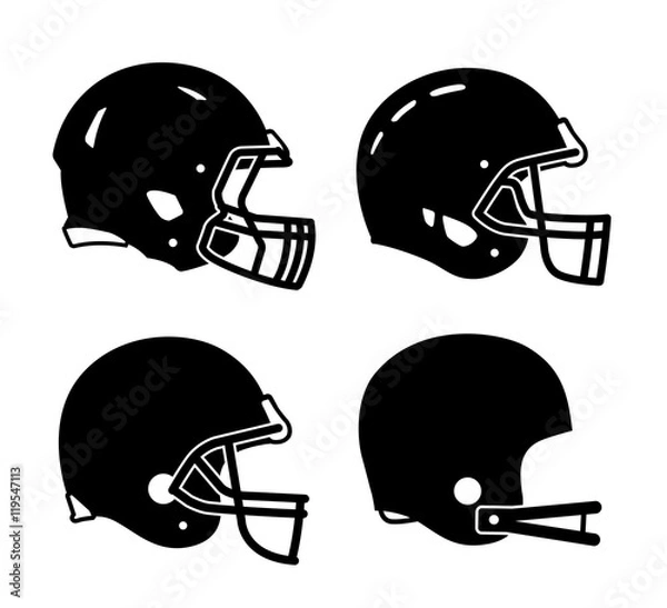 Fototapeta Kask sportowe ikony symboli