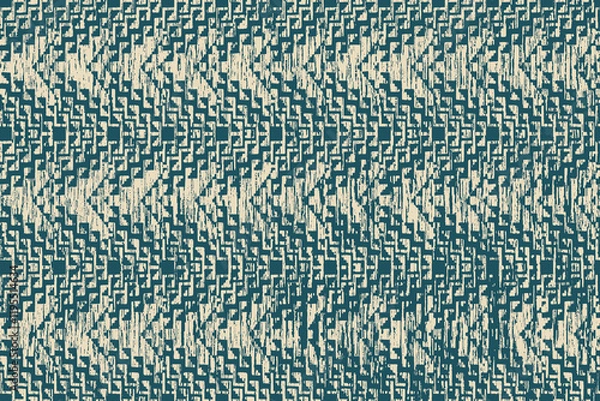 Obraz Geometrical with abstract texture Pattern in high definition texture isolated on white canvas with trending colors
