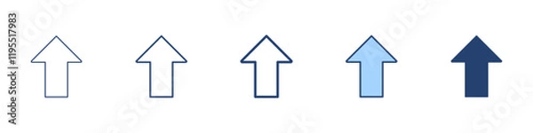Fototapeta Arrow up icon Symbol set collection