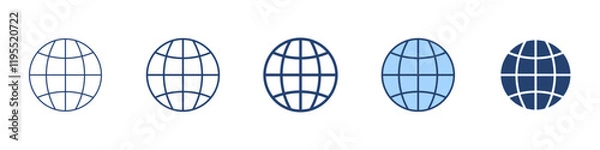 Obraz Globe icon Symbol set collection