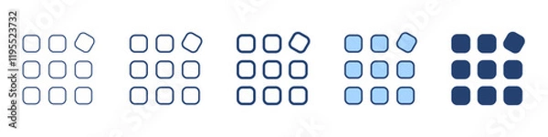 Fototapeta Off grid icon Symbol set collection