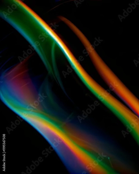 Fototapeta Abstract neon wave on dark background