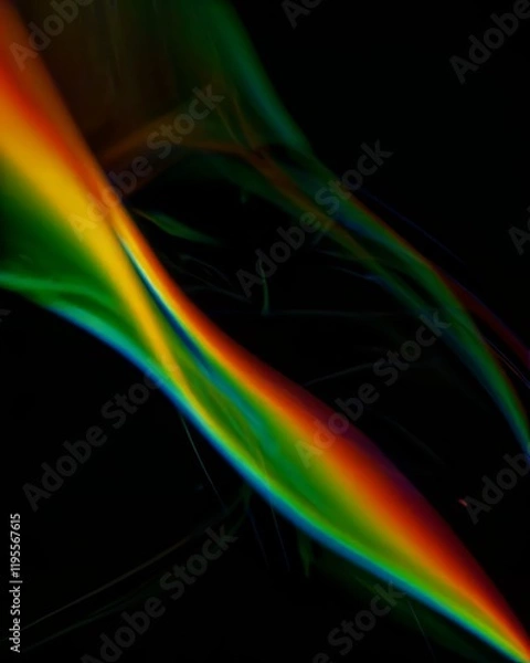 Fototapeta Abstract neon wave on dark background