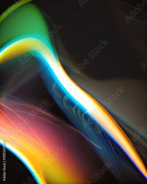 Fototapeta Colorful light flow with dynamic motion