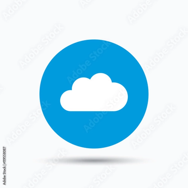 Fototapeta Cloud icon. Data storage technology sign.
