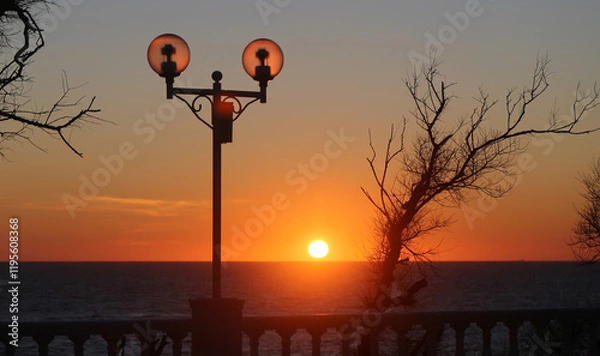 Obraz Photo of a beautiful unusual sunset