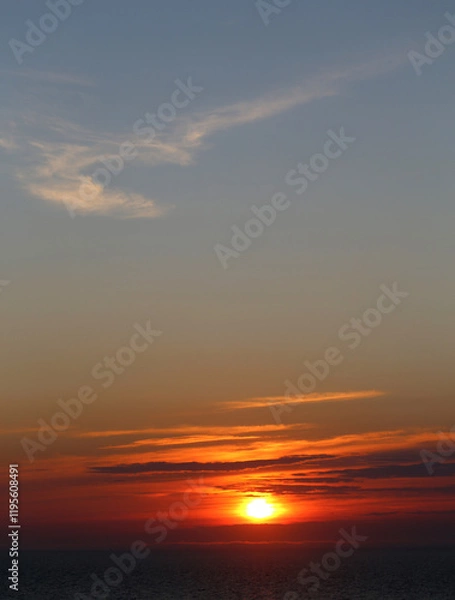 Obraz Photo of a beautiful unusual sunset