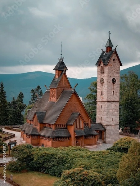 Obraz Koścól Wang, Karpacz