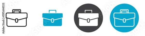 Obraz briefcase icon Vector illustration in black