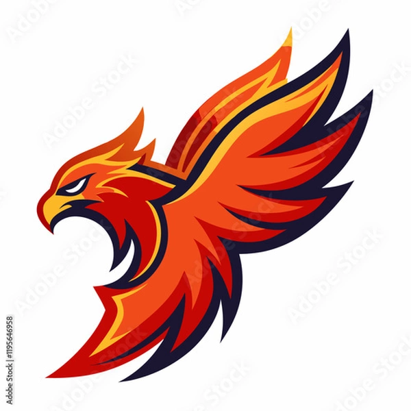 Obraz vector illustration of an eagle phoenix mascot