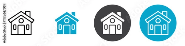 Obraz house icon Vector illustration in black