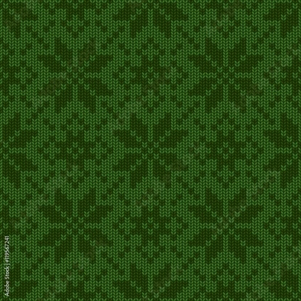 Fototapeta Winter Holiday knitted seamless pattern 
