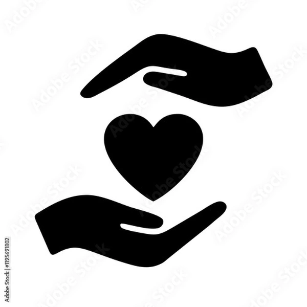 Obraz Hands Holding a Heart: Symbol of Love and Care
