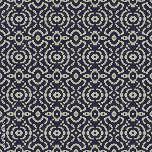 Fototapeta The geometric pattern in beige blue, seamless background. Modern stylish abstract texture. Trendy graphic design.