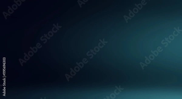 Obraz Dark Teal Gradient Background - Abstract Studio Backdrop for Product Photography