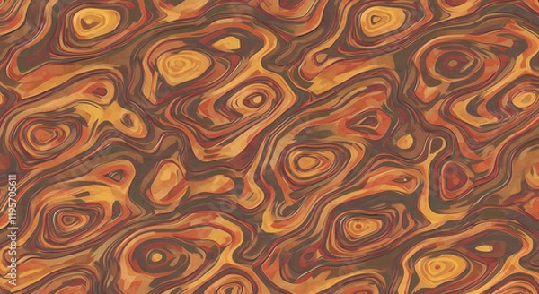 Fototapeta Abstract Swirling Marble Texture in Warm Autumnal Hues