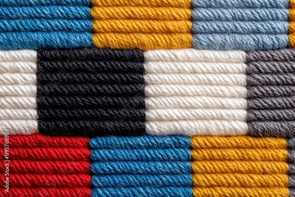 Fototapeta Colorful textile patterns textile workshop image showcase indoor studio close-up view creative design inspiration