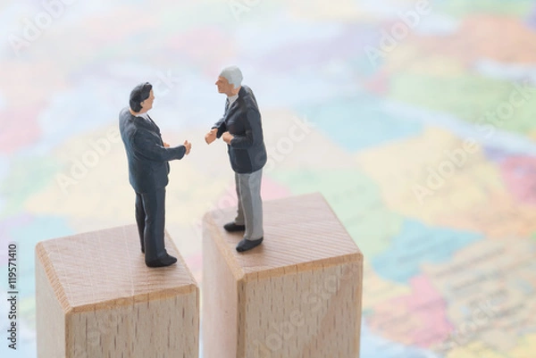 Fototapeta 交渉する人達