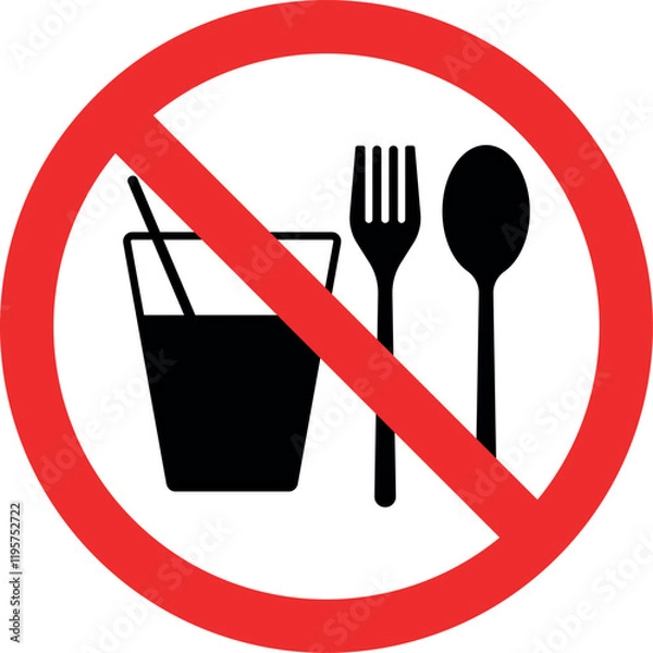 Obraz no food and drink allowed icon