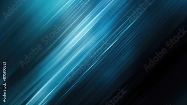 Fototapeta Abstract Blue and Black Gradient Light Pattern with Soft-Tech Metal Texture