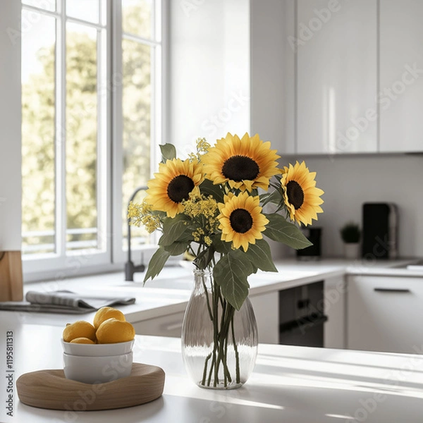 Obraz sunflowers in the kitchen