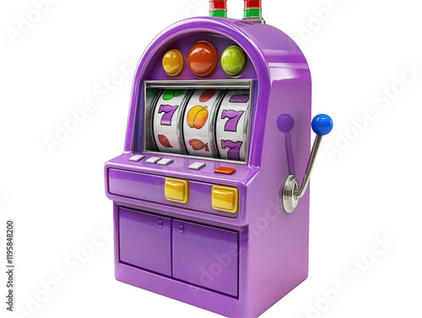 Obraz Isolated Purple Slot Machine