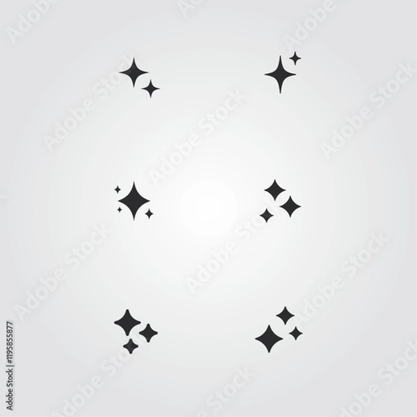 Fototapeta Stars icon flat vector design