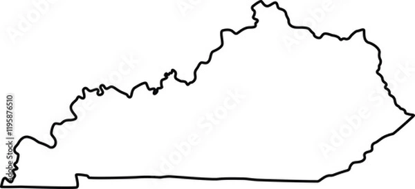 Obraz Kentucky State Map icon design