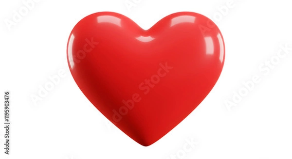 Fototapeta vector red heart isolated on transparent background