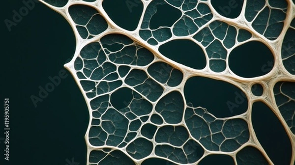 Obraz Abstract leaf vein network, dark background, nature texture, design element