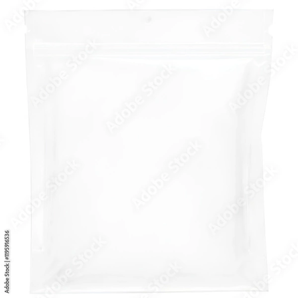 Fototapeta transparent Zip Lock Bag for Storage isolated on background


