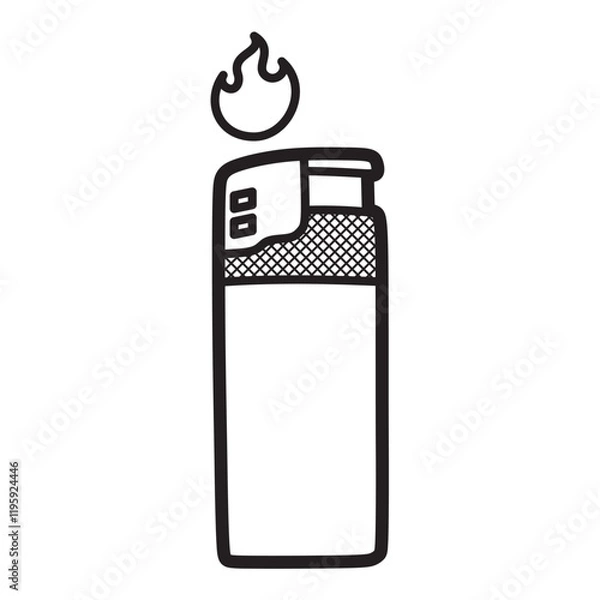 Obraz black and white image, vector, regular lighters