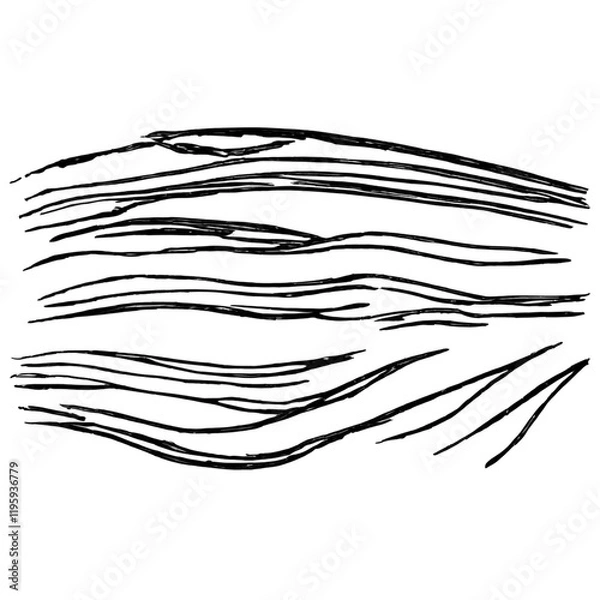 Fototapeta Black Brush Stroke Shape isolated on background for Artistic Designs

