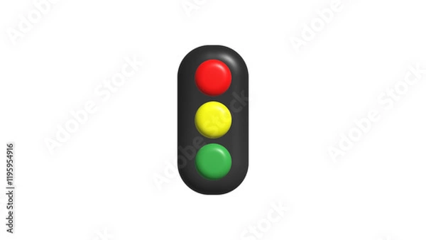 Obraz traffic lights isolated on white