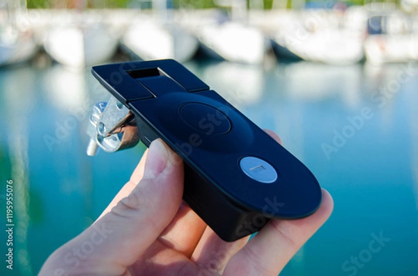 Obraz New black lever lock for the yacht's locker