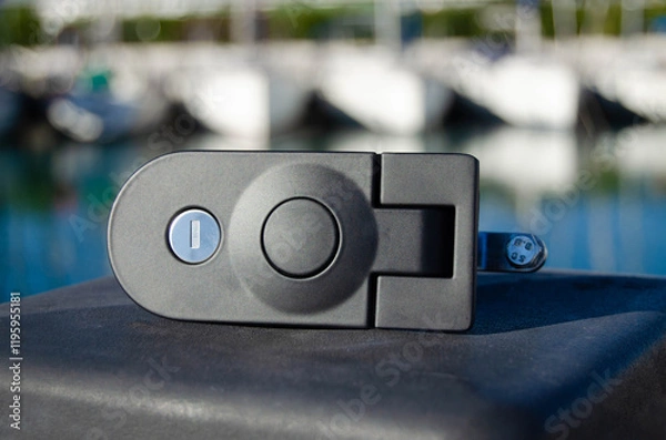 Obraz New black lever lock for the yacht's locker