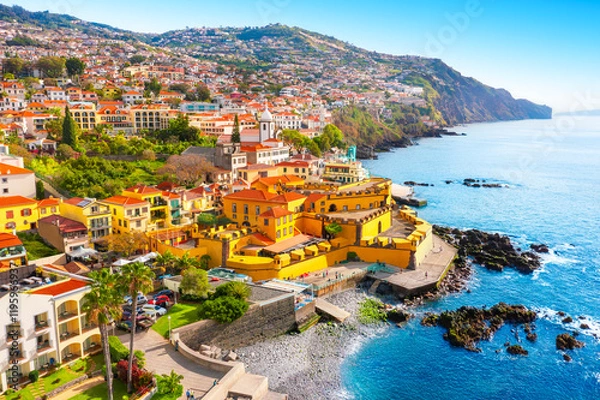 Obraz Panoramic view of the capital of Madeira island Funchal, Portugal 
