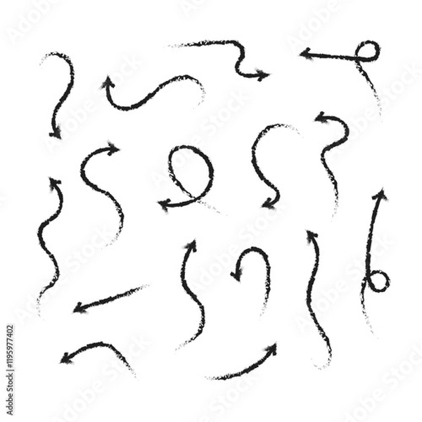 Obraz Hand drawn arrow collection brush 