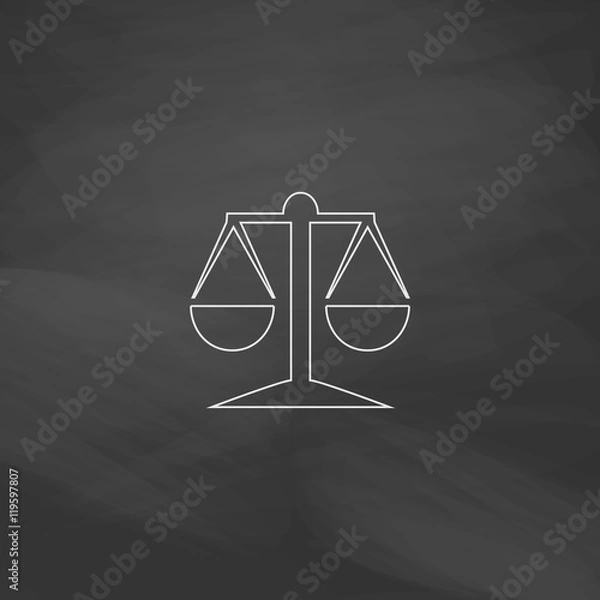 Fototapeta Mechanical scales computer symbol